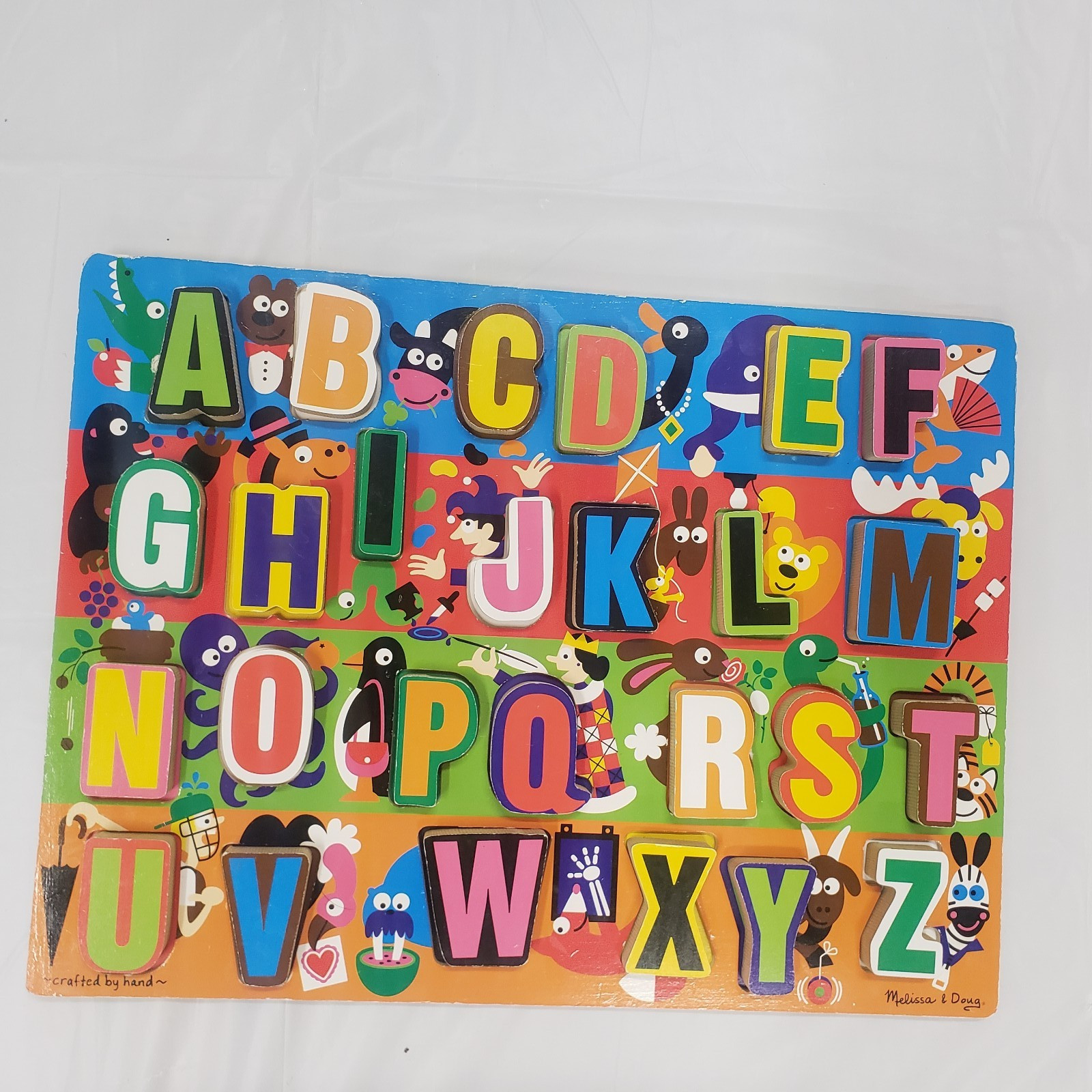 Melissa And Doug Wooden Puzzles, Numbers, Alphabet, farm animals, pets Lot Of 4