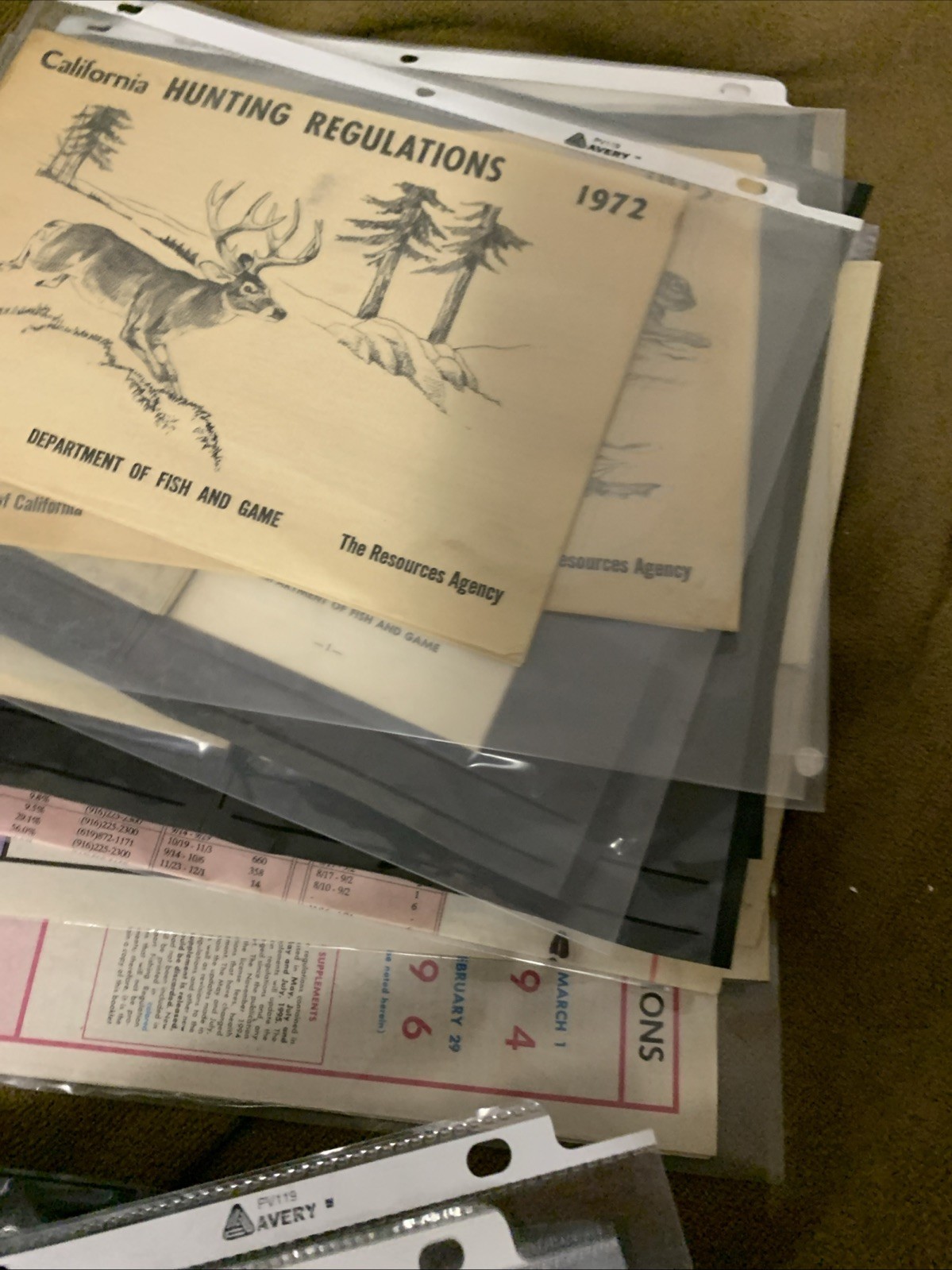 Lot Of 29 California Regulations Pamphlets 1952 1994 Vintage Hunting Fishing