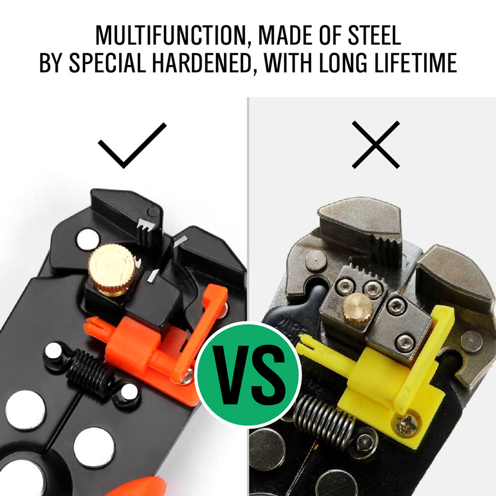 8" MultiPurpose Electrical Wire Stripping Tool Crimper Pliers Insulated Cutter