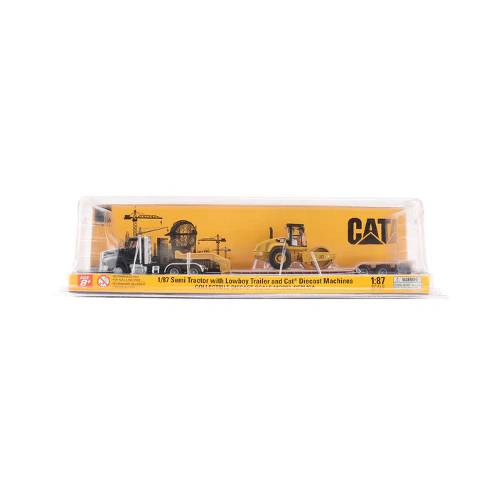 Caterpillar Cat CT660 With Lowboy With CS56 Roller 1:87 Scale Diecast 84425