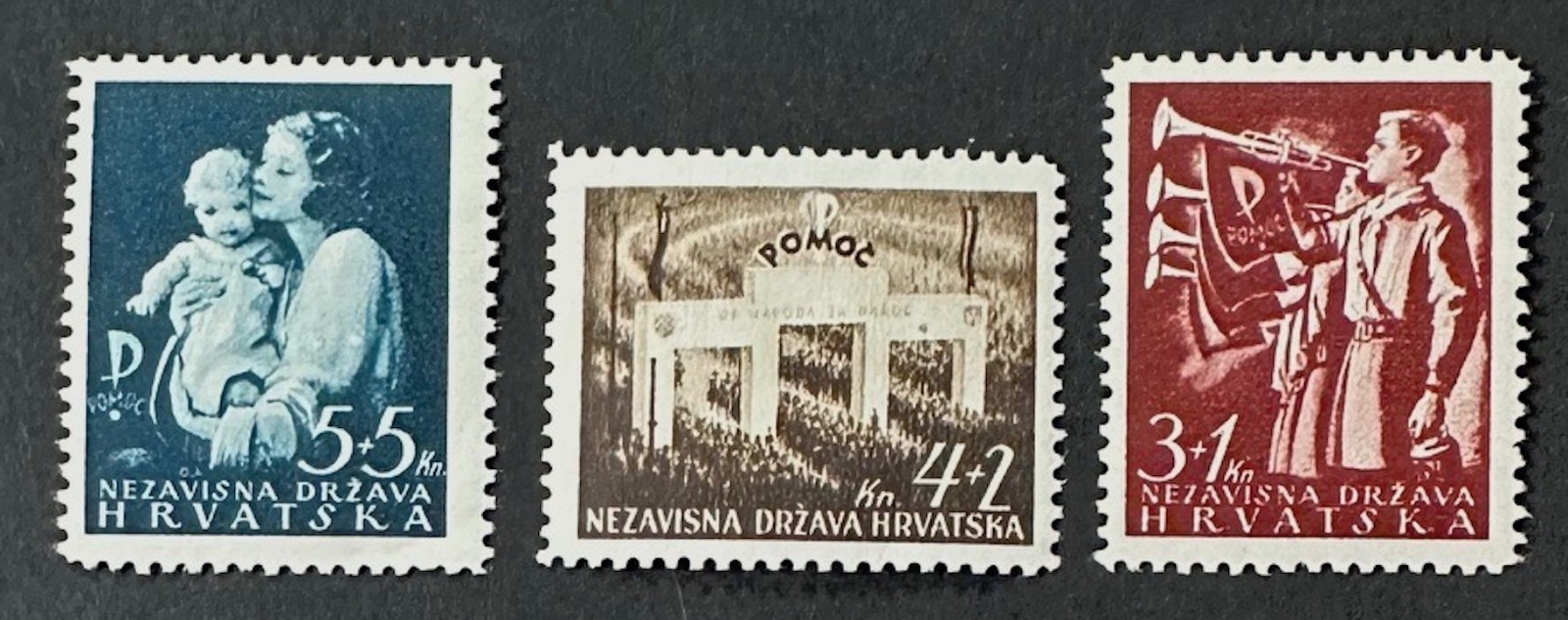 CROATIA  B13 - B15  Beautiful mint NEVER Hinged   Set