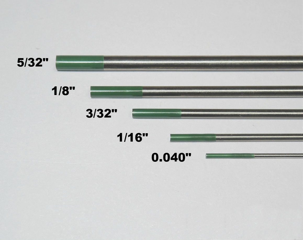 WeldingCity® 10-pk TIG Welding Tungsten Electrode Pure (Green) 3/32" x 7" | USA