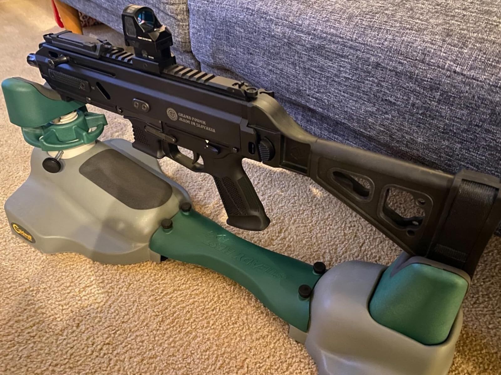 Ambidextrous Steady Rest Sighting In Firearms Rifles Pistol Shooting Stab Holder