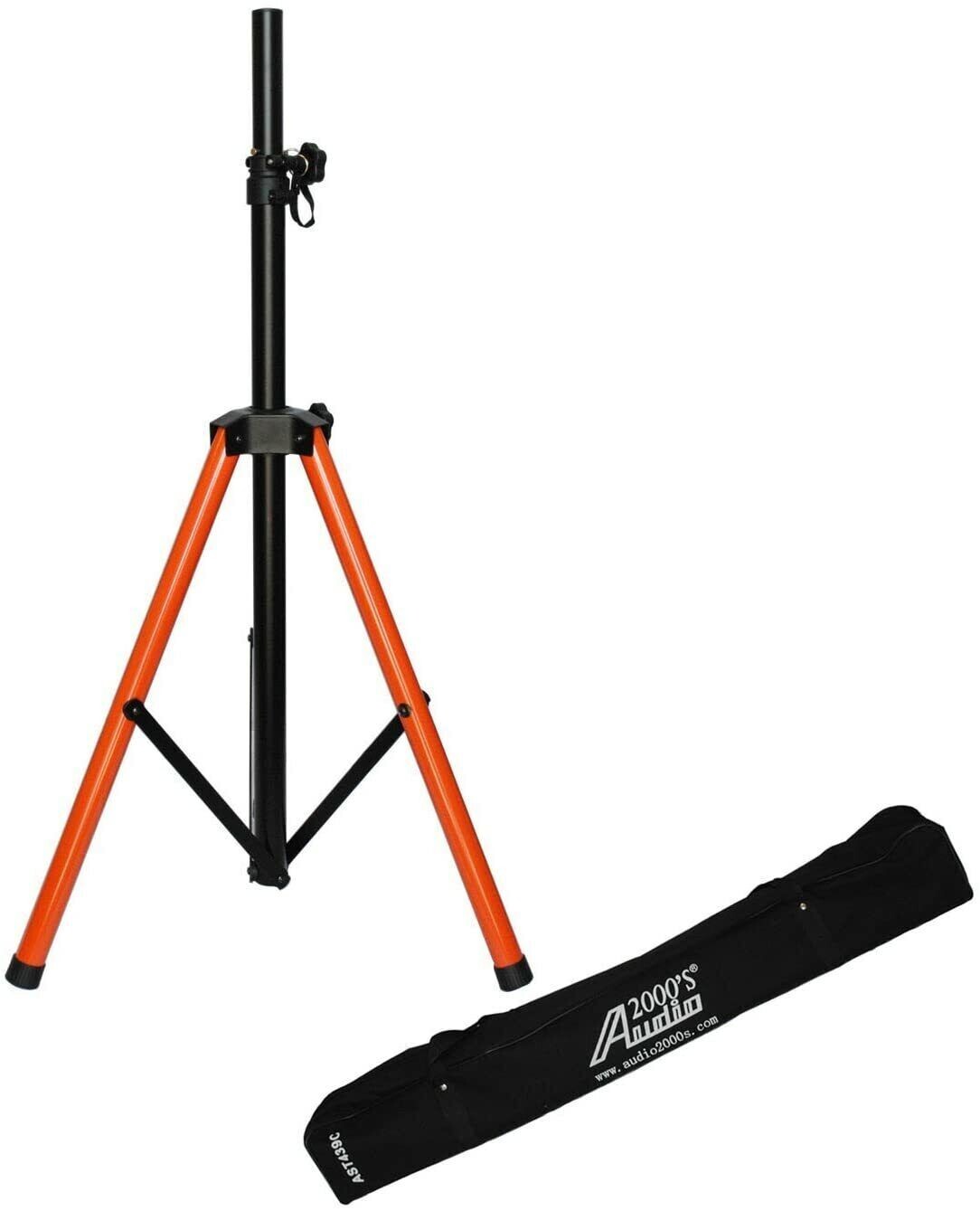 Audio2000'S AST439C2 Pair Tripod PA Speaker Stands with 2 Canvas Carrying Bags