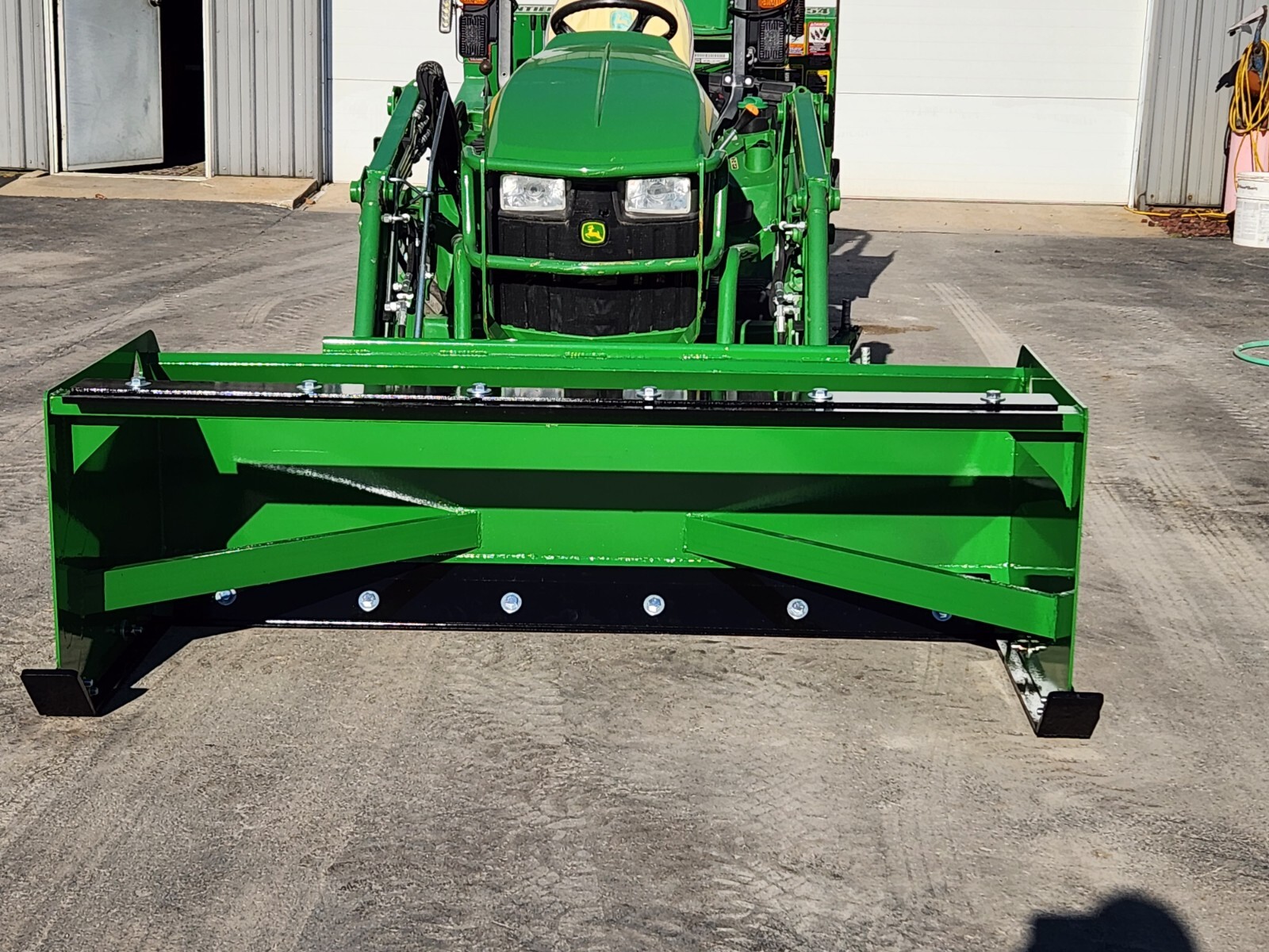 6' x 36" JDQA Snow Pusher Box Plow HD back drag John Deere Quick Attach Tractor