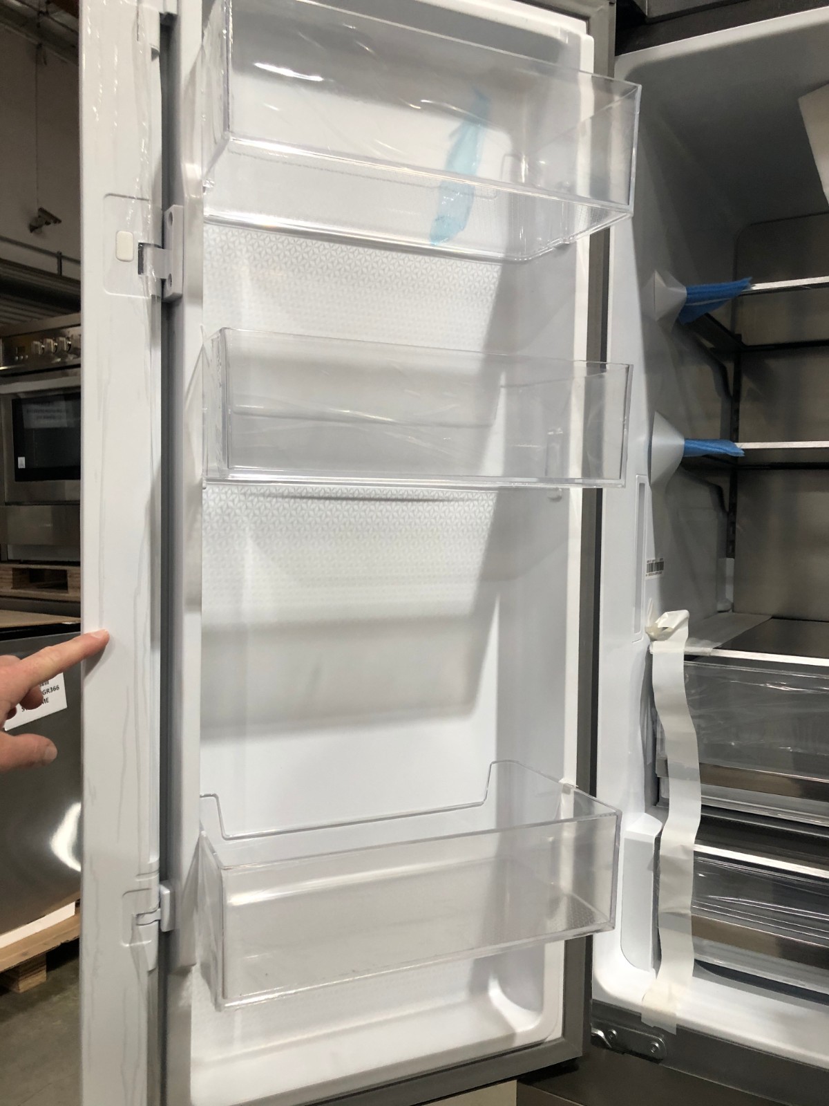 36 in. 3 Door French Door Refrigerator, Stainless (OPEN BOX COSMETIC IMPECTIONS)