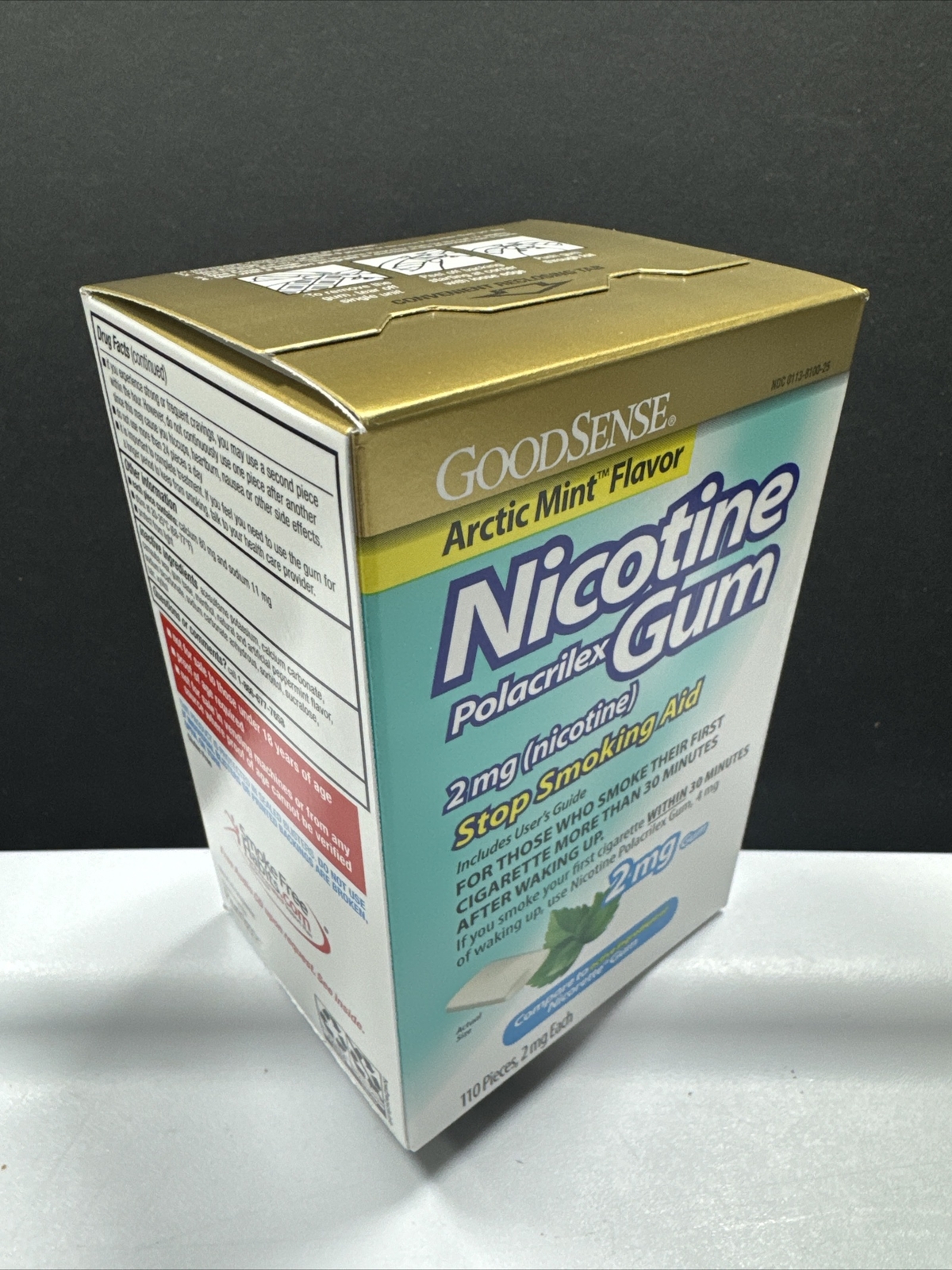 GoodSense Nicotine Gum • 2mg • Arctic Mint 110 Pieces • *Please See Date Photos