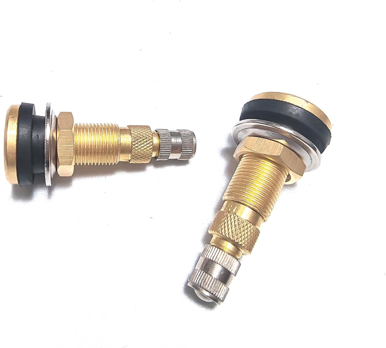 TR618A Heavy-Duty Clamp-In Tubeless Air Liquid Tractor Valve Stems - 2-Pack for