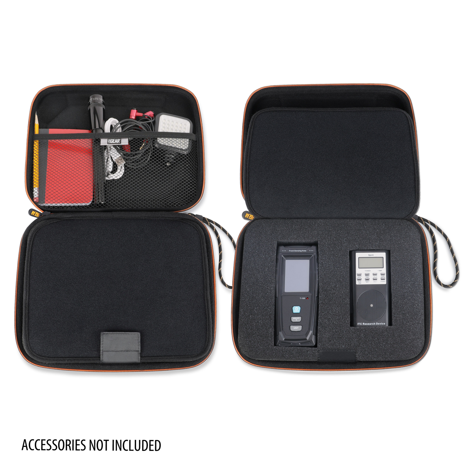 USA GEAR Ghost Hunting Equipment Case with Customizable Foam Interior