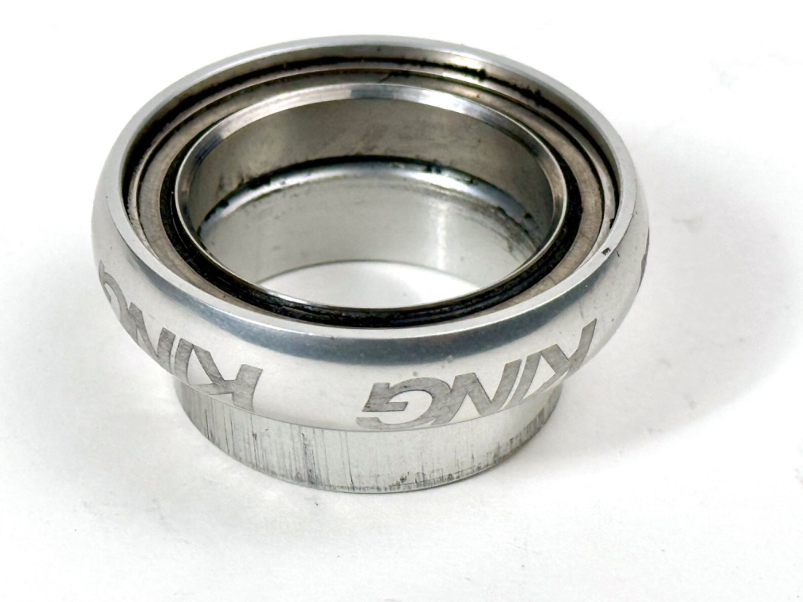 Vintage Chris King Headset 1-1/8" Sealed Bearing Threadless NoThreadset Silver