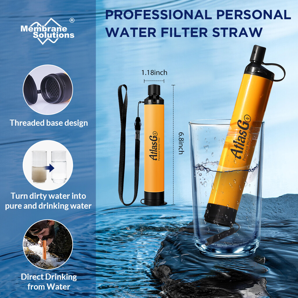 Water Filter Straw Personal&Portable|Carry Case F Survival/Prepping/Emergency