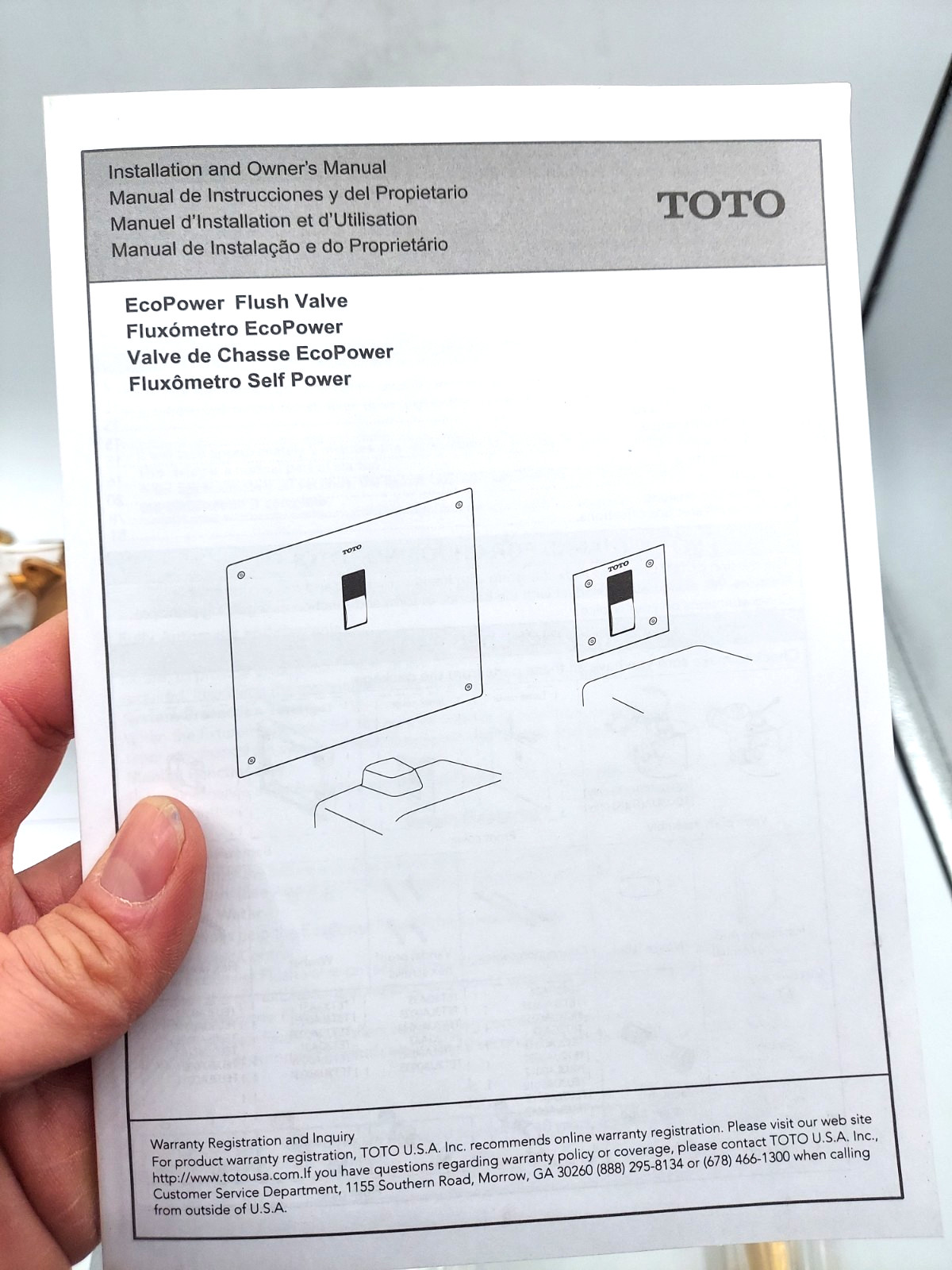TOTO TEU2LA11#SS EcoPower 0.5 GPF Automatic Concealed Urinal Flush Valve NEW