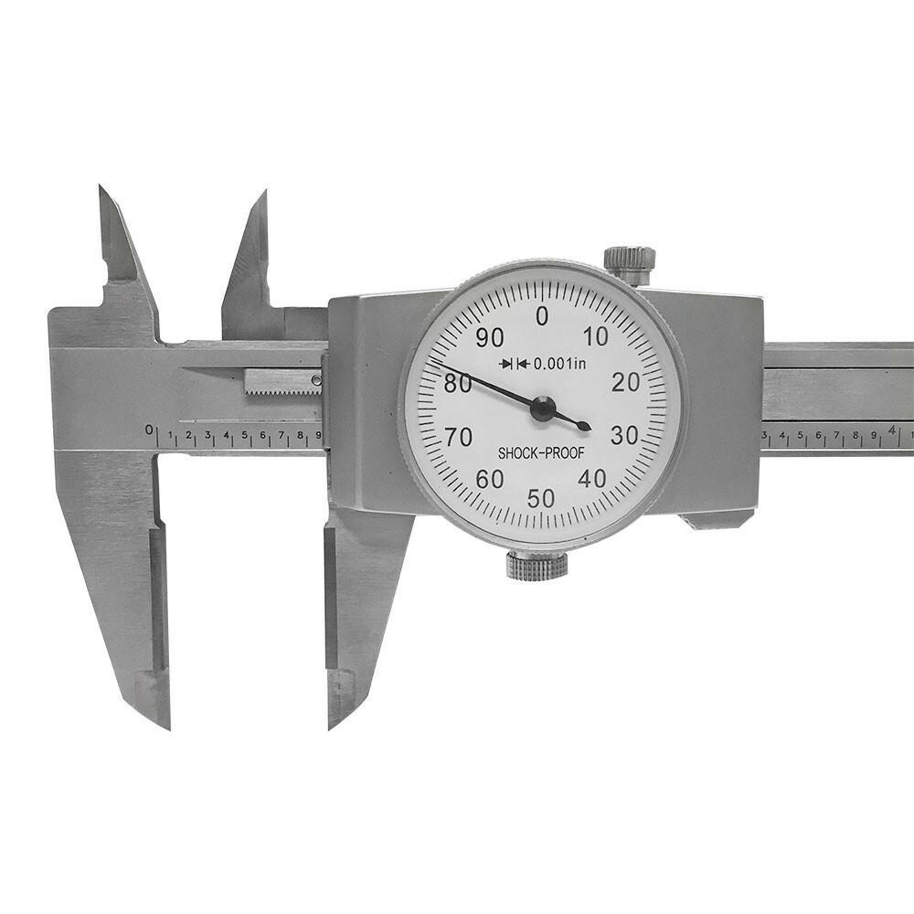 Shockproof 6'' Dial Caliper with Carbide Tipped Jaws