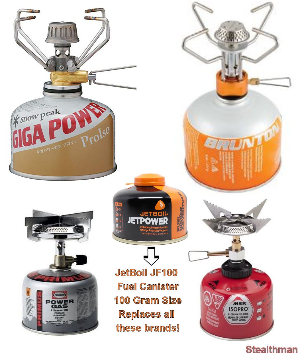 CHEAPEST on Ebay Jetboil Jetpower 100g 100 g NEW Camping Fuel Gas Canister JF100