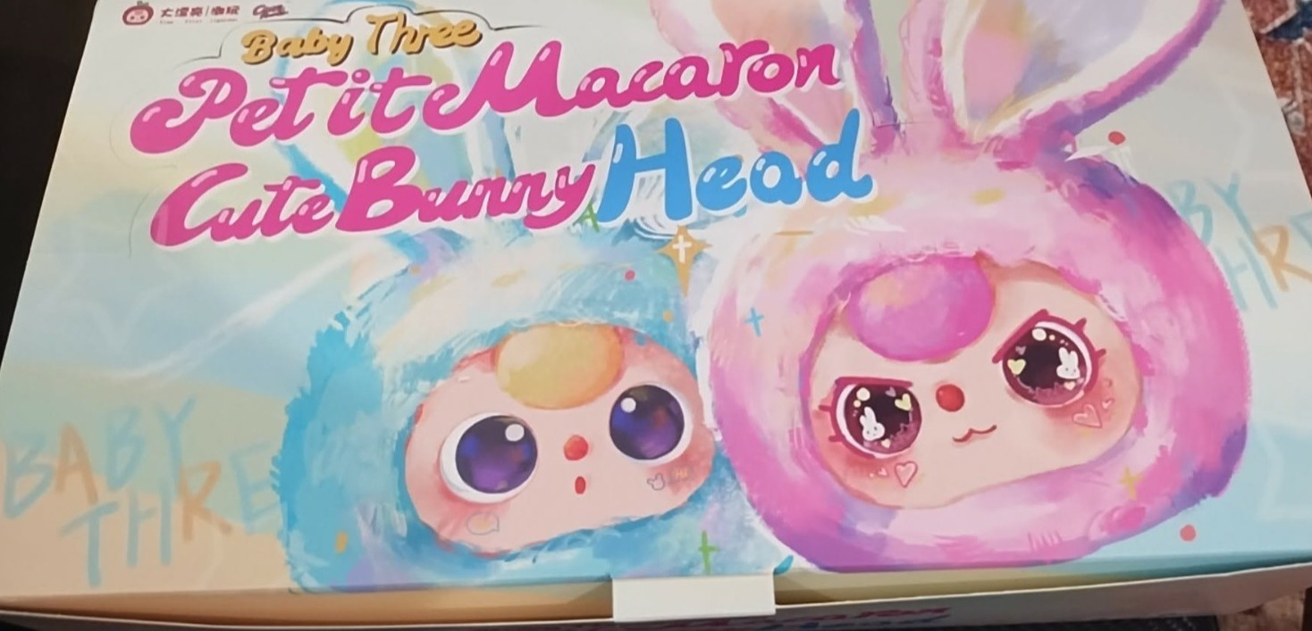BABY THREE Petite Macaron Cute Bunny Head FULL CASE 12X Brand New UNOPENED 12X