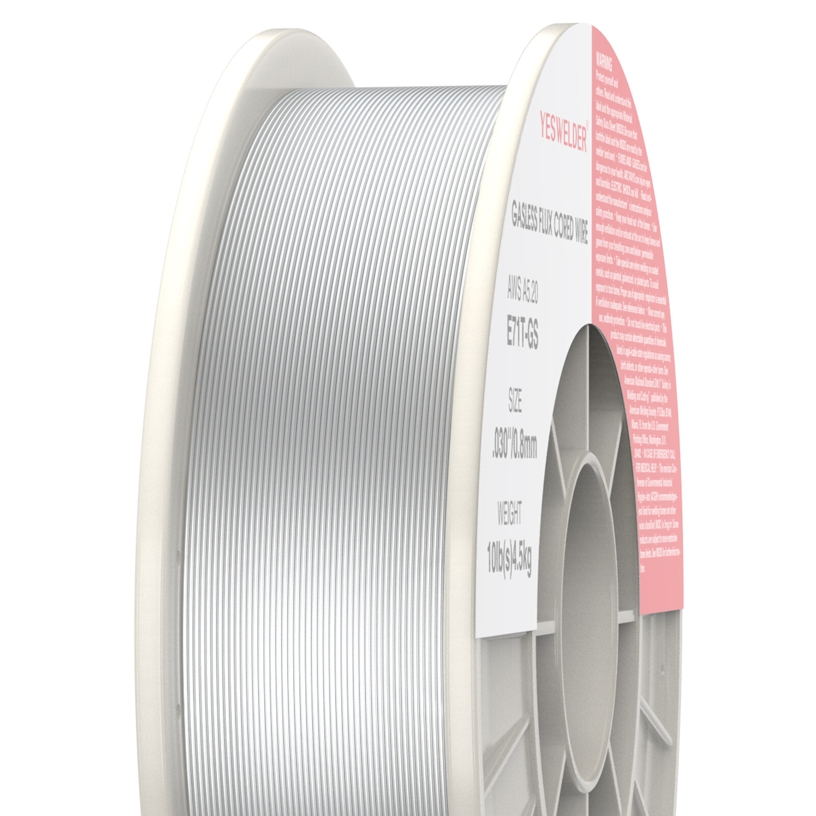 Flux Core Gasless Mig Wire, Mild Steel-E71TGS .030" 0.8mm-10 Lbs Spool