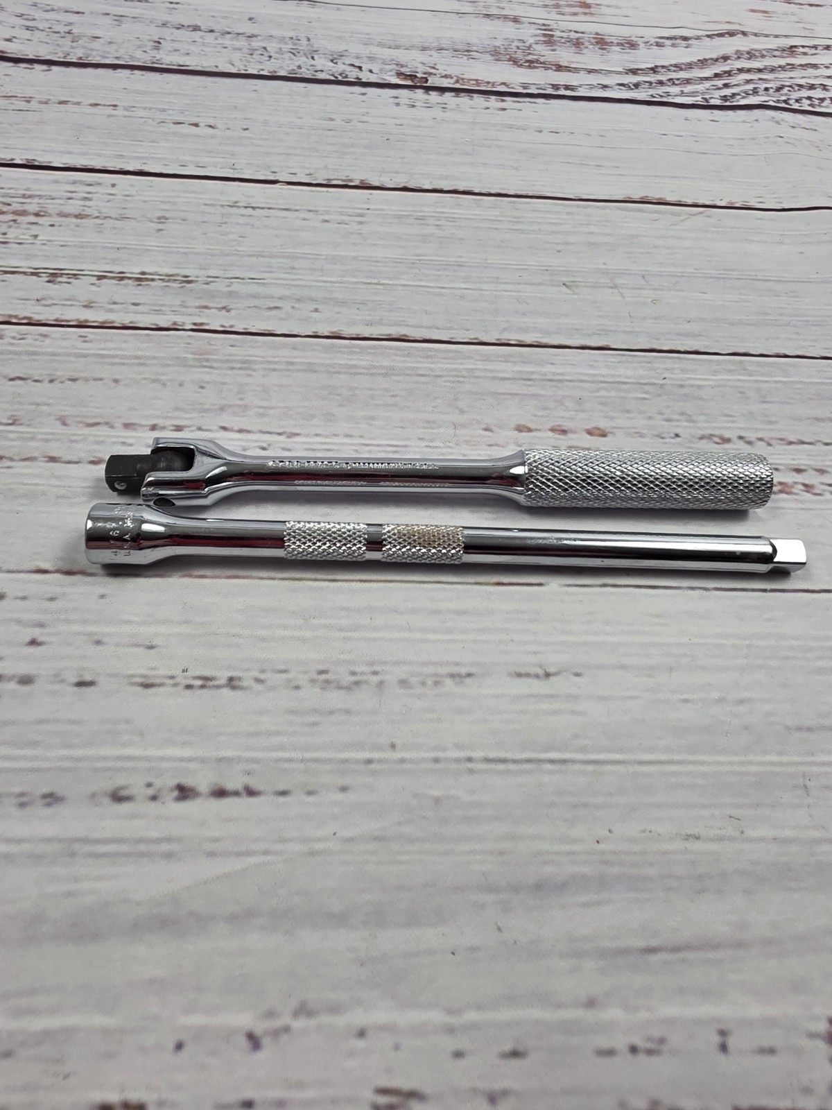 Vintage PROTO 1/4" Drive Breaker Bar 4766 USA w/ Knurled Handle + 4761 Extension