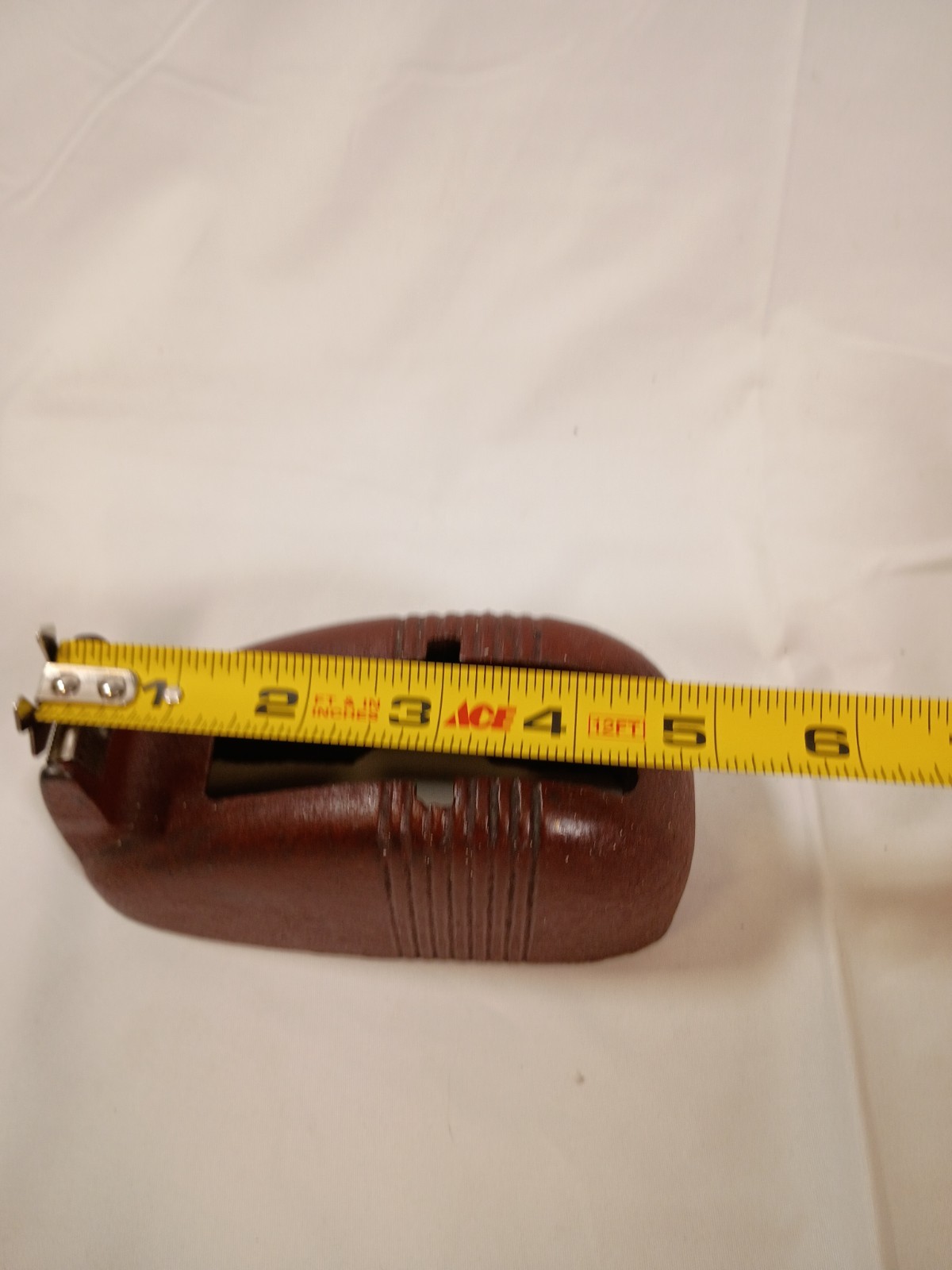 Vintage Art Deco Cast Iron Tape Dispenser Whale Tail Streamline Industrial Heavy