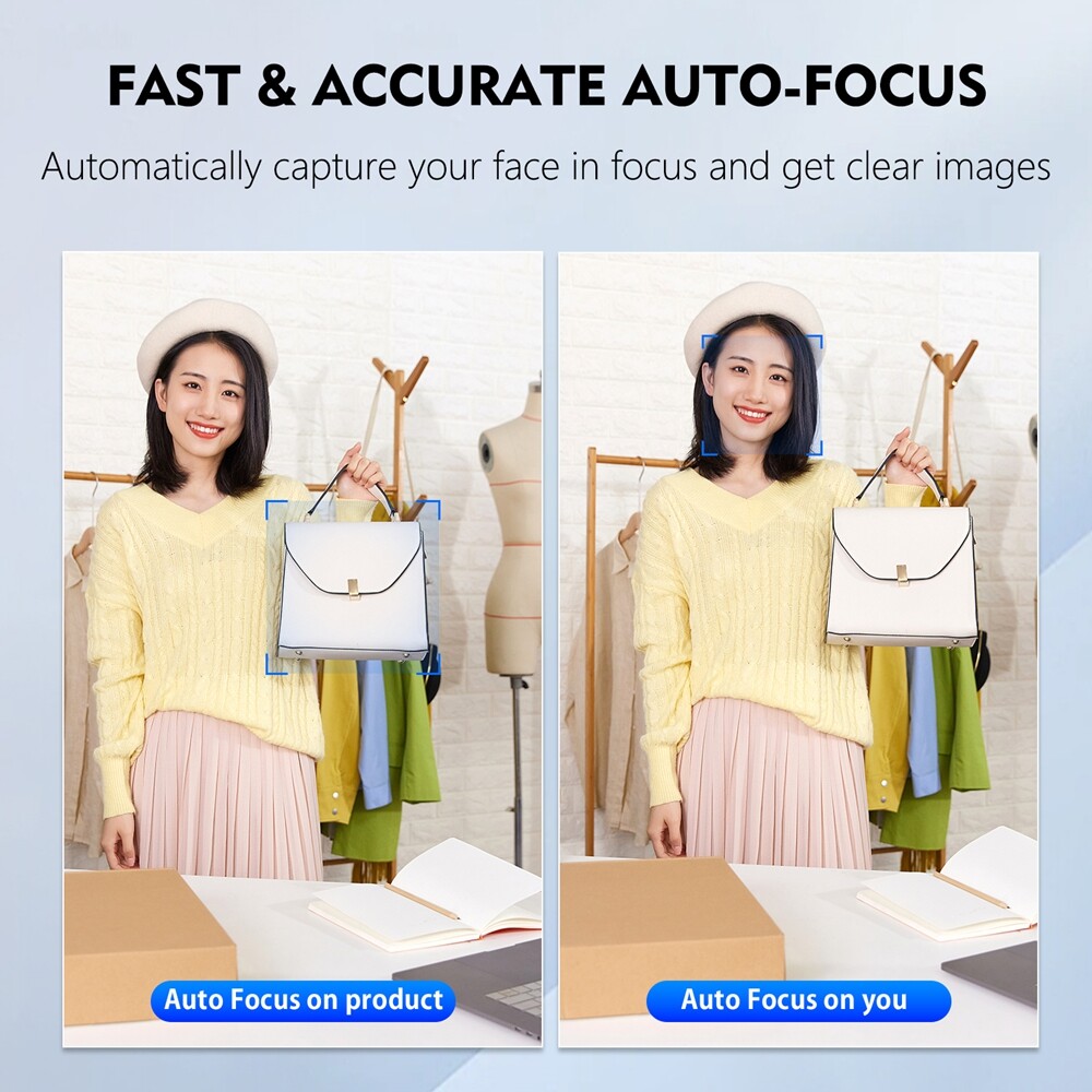 TOALLIN 2K Auto-Focus QHD Webcam Windows Hello Privacy Shutter w/Microphone New