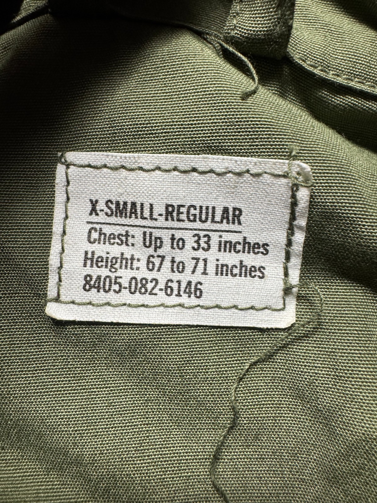 Vietnam War era US Army Military Jungle Fatigue Shirt Size X-Small XS DEAD STOCK