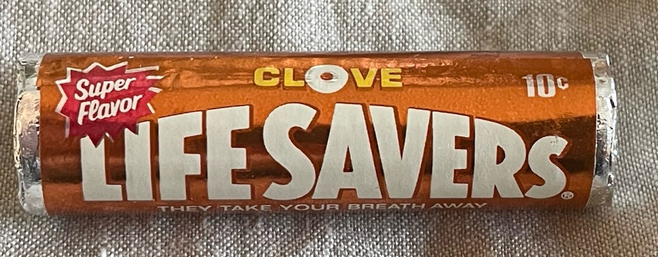 Vintage 1970’s CLOVE LIFE SAVERS CANDY ROLL  Unopened  New Old Stock Mint Cond!!