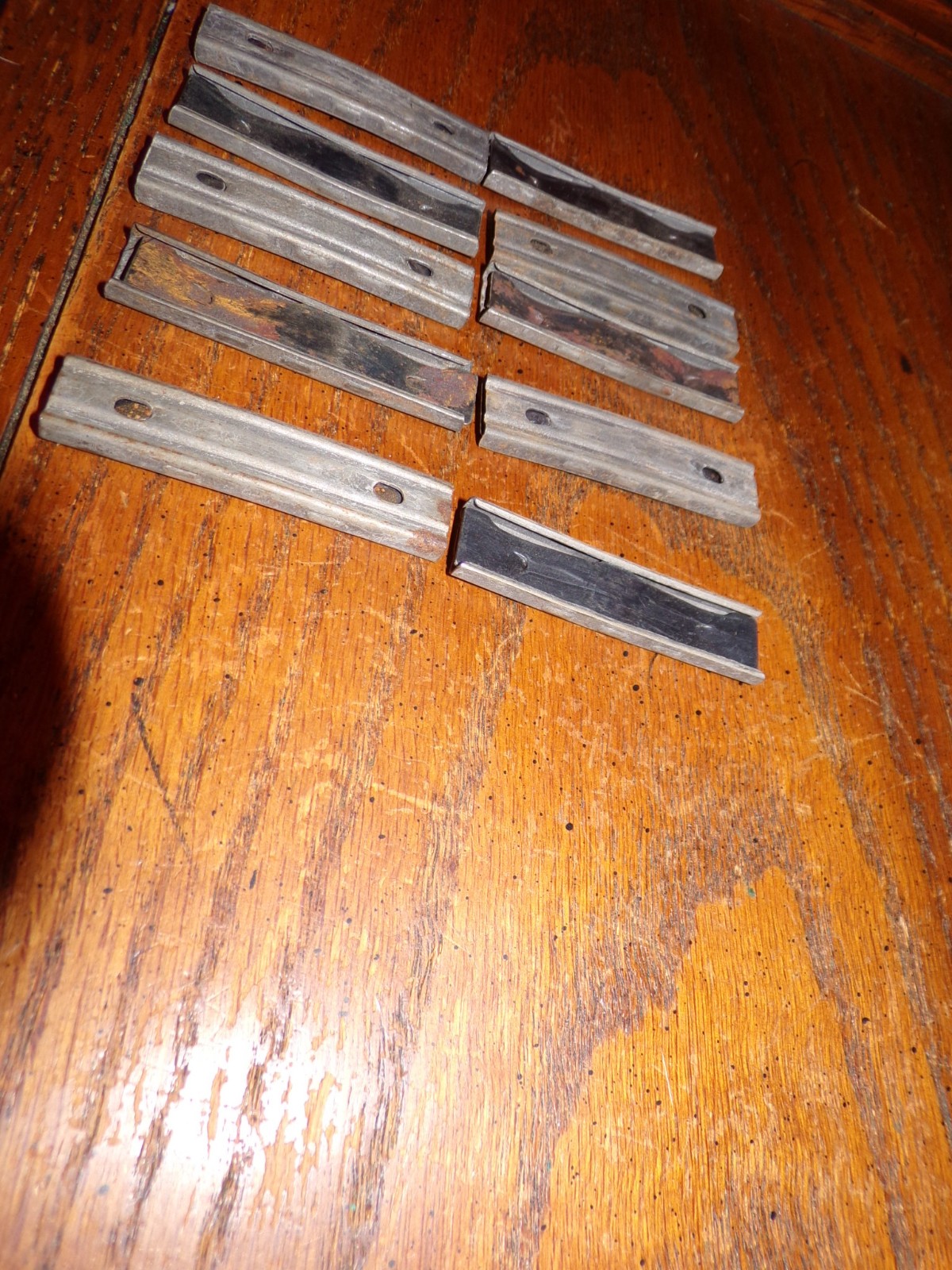 lot of 10 original steel 8mm Mauser 98 stripper clips 5 round military 3 tab