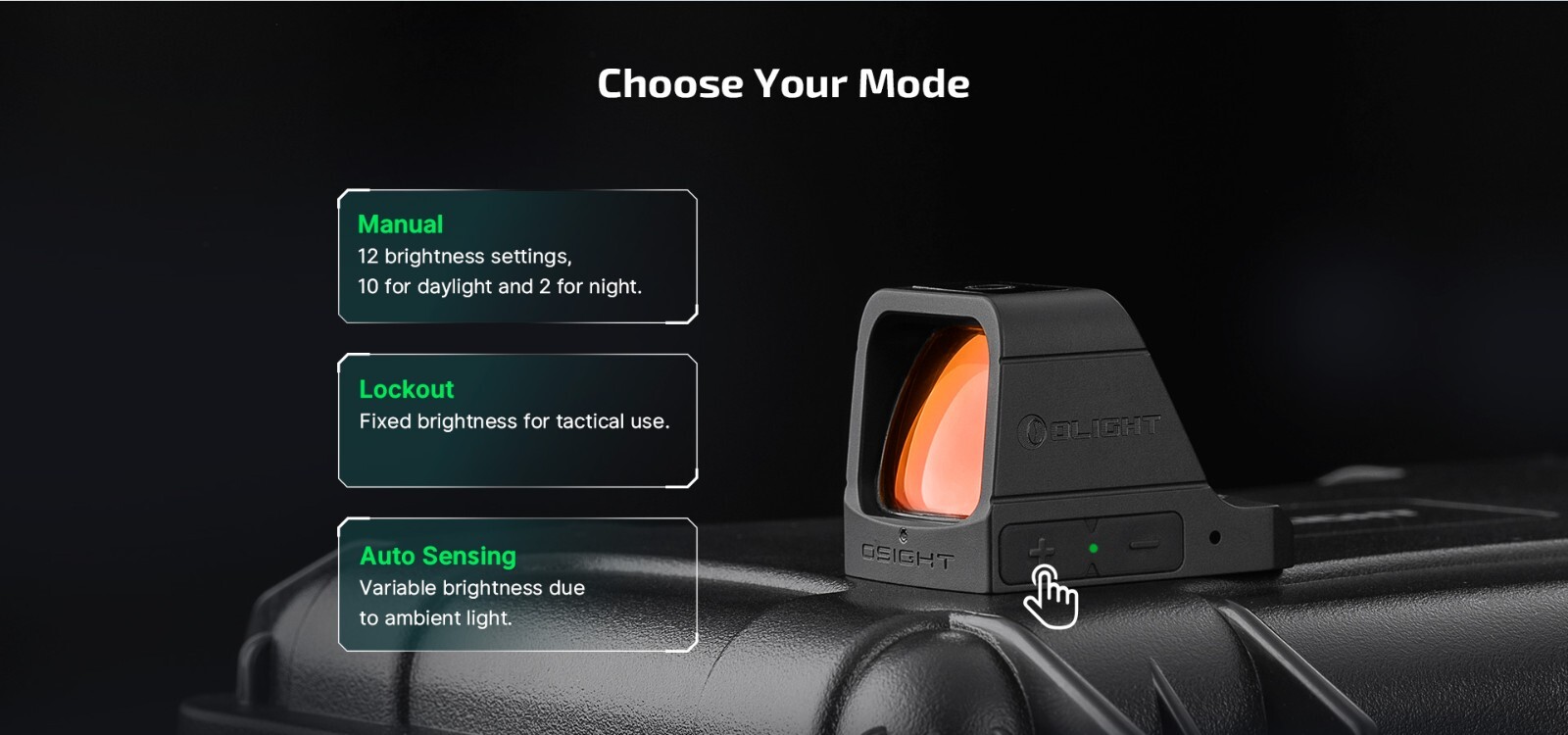 Olight Osight Red - See the Power, 3 MOA, Industry's 1st Magnetic Charging Cover