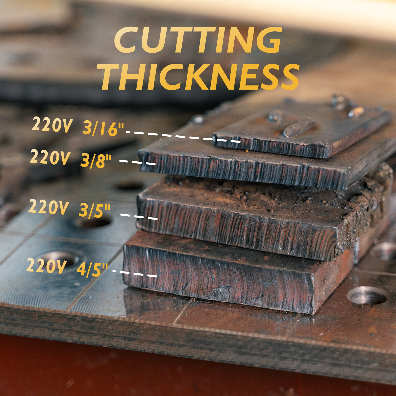 50A Non-Touch Pilot ARC Air Plasma Cutter 110V/220V Post/Flow Gas and 2T/4T