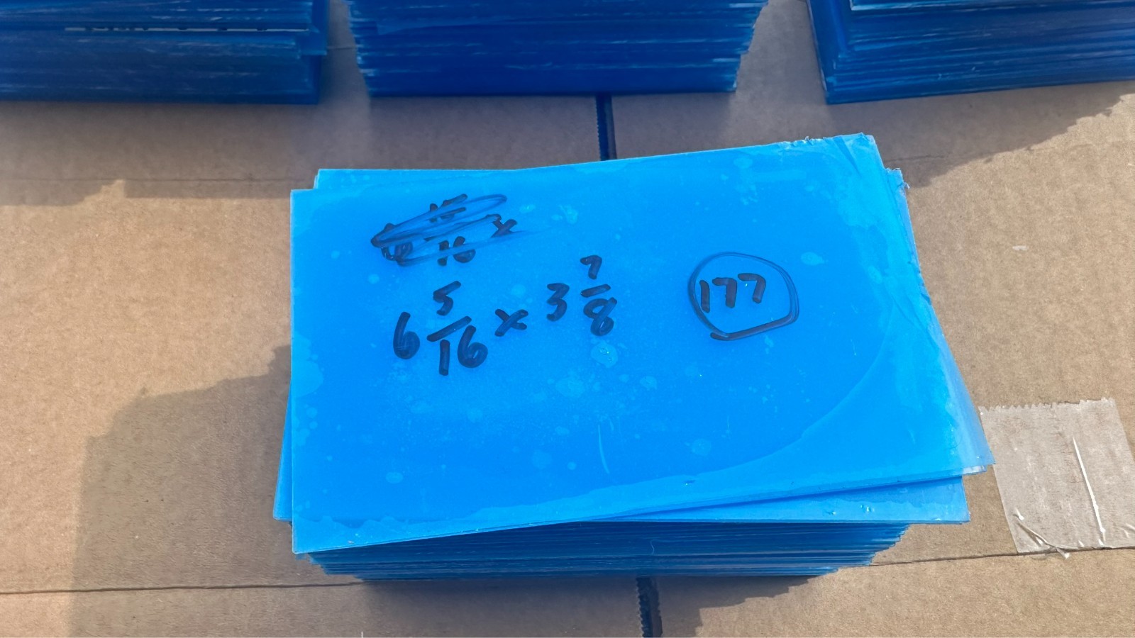 Lot 177 New Sheets of 6-5/16" x 3-7/8" Acrylic Clear Plexiglass Plexi Small