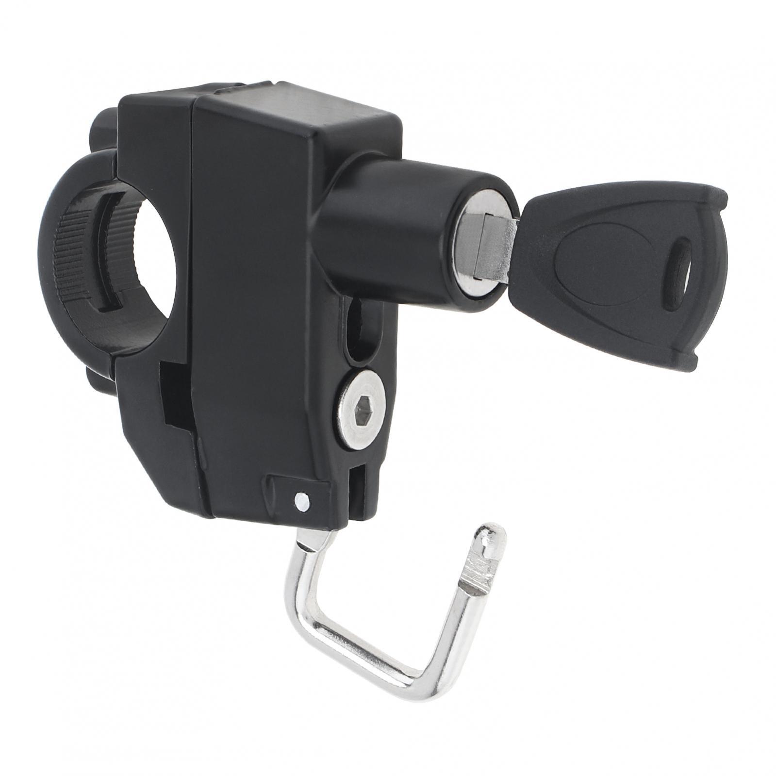 Motorcycle Helmet Lock Handlebar 22mm-25mm Anti-theft Security Motorbike 2 Keys