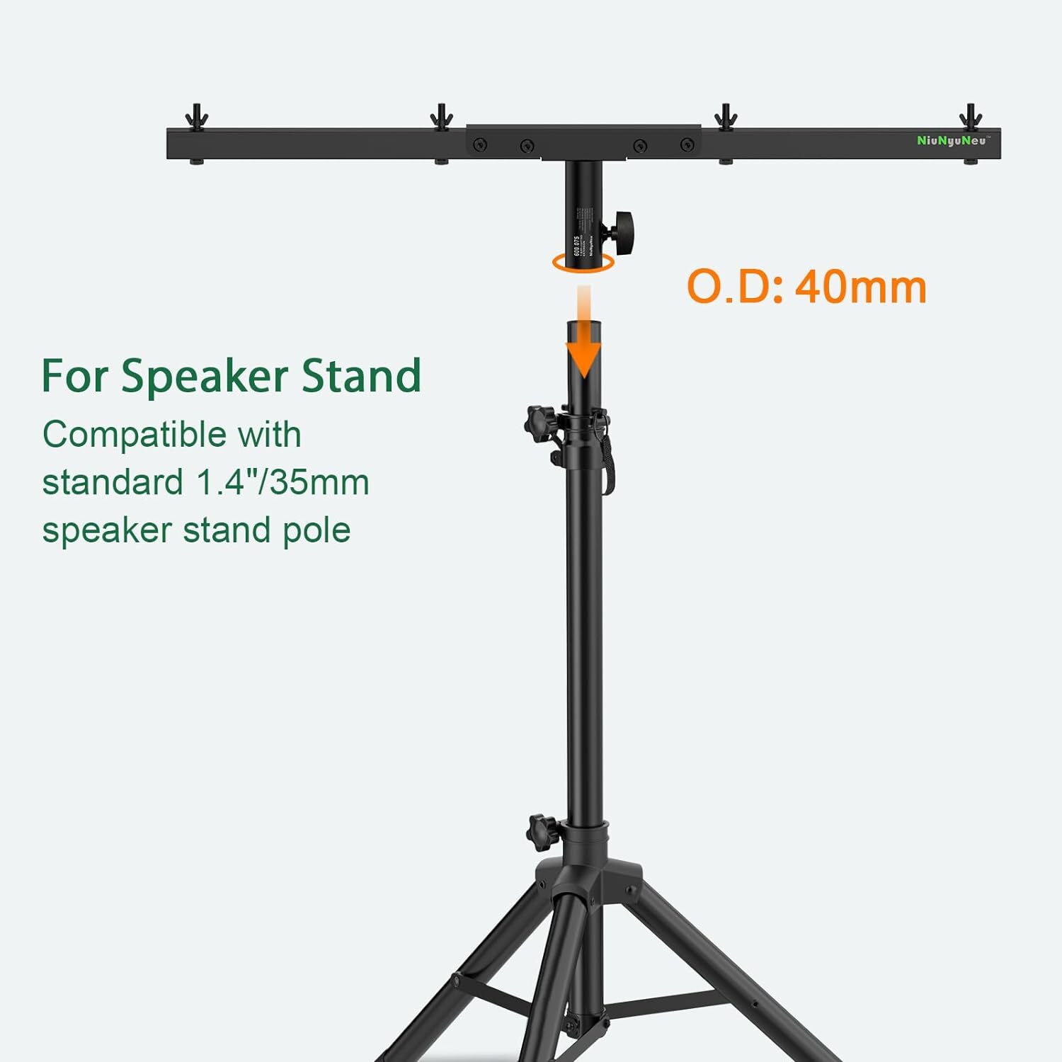 DJ Lighting T-Bar Extension Cross Bar Mount for Tripod Speaker Stand