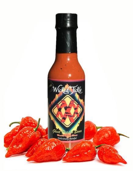 Ghost Pepper Hot Sauce Wicked Tickle XXX World's Hottest Chipotle Sauce Hottest