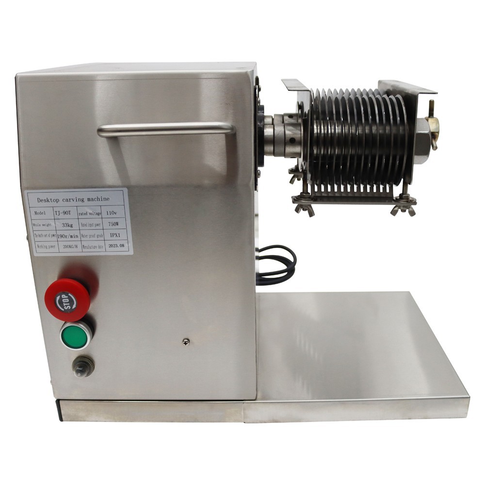 110V Commercial Meat Cutter 6mm Blade Beef Pork Cutting Machine 200Kg/h 650W