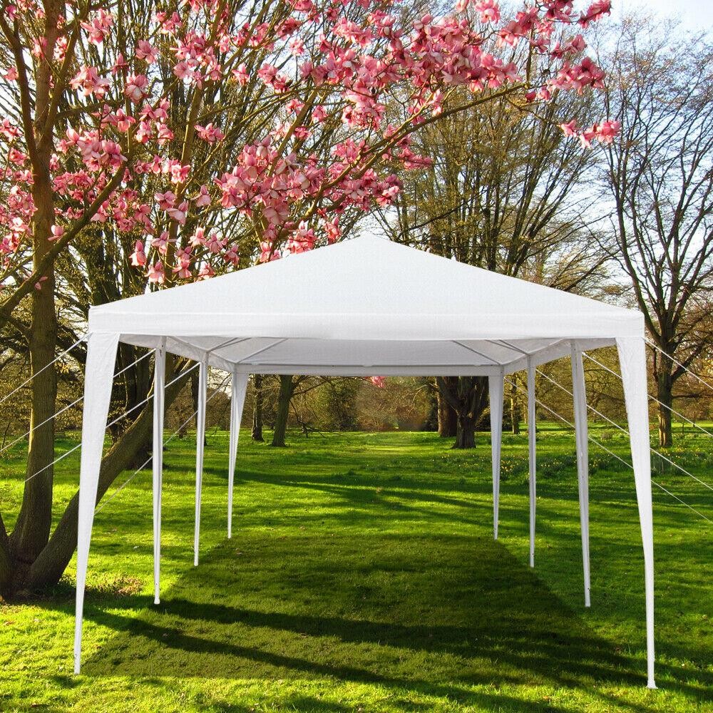 10'x30' Upgrade Spiral Tube Canopy Party Wedding Tent Gazebo Pavilion 8 Walls
