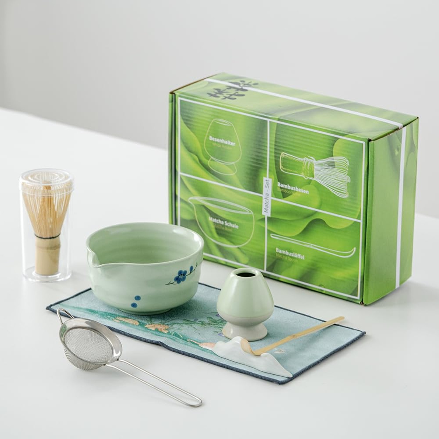 matcha whisk set, including matcha bowl, matcha whisk and stand, sieve, spoon...