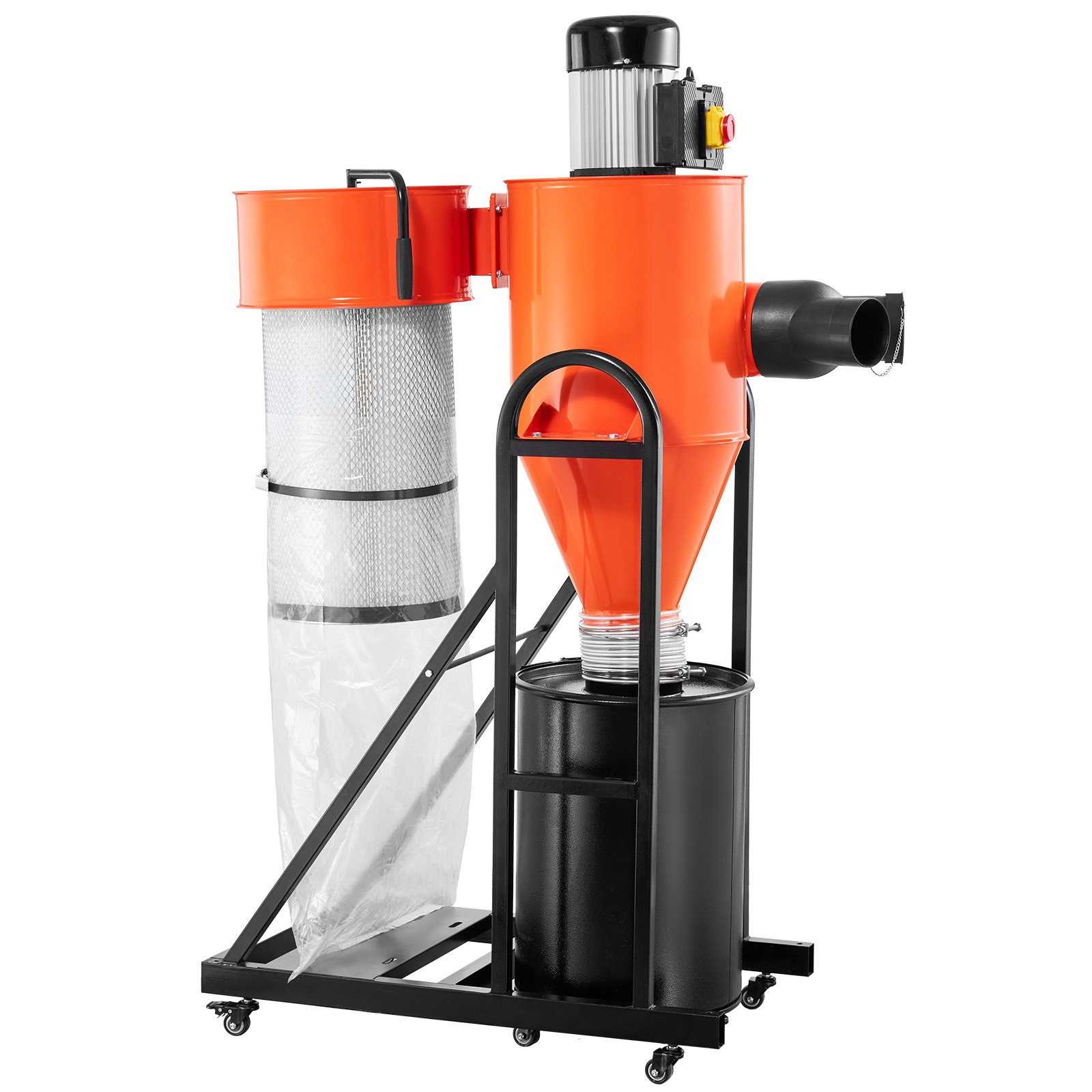 Uimoso 1.5HP Dust Collector with 763 CFM and 3400 RPM Vortex Cone System