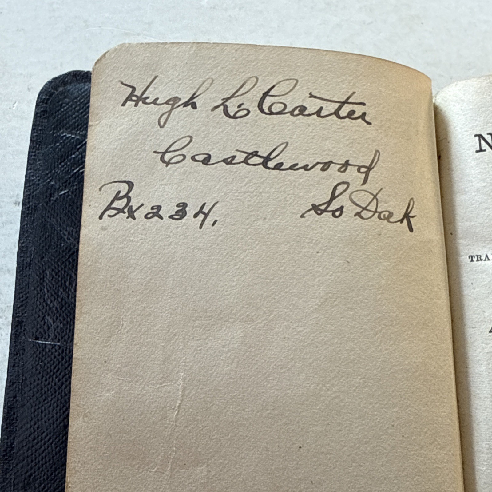 1918 WWI New Testament Pocket Holy Bible Army Camp Dodge Iowa IA Soldier Army SD