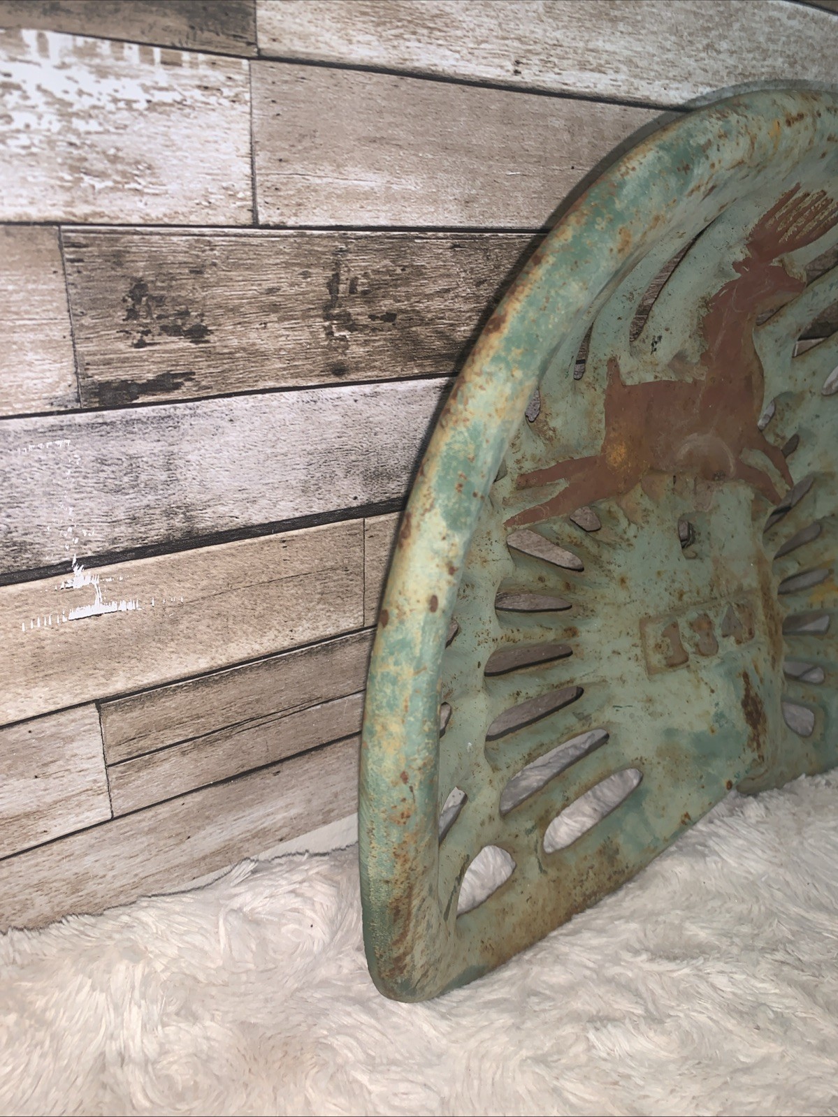 Vintage Cast Iron Tractor Seat By John Deer 1847