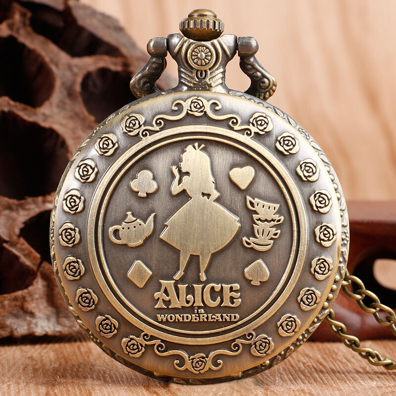 Antique Pocket Watch Chain Retro Style Analog Quartz Movement Watches for Men