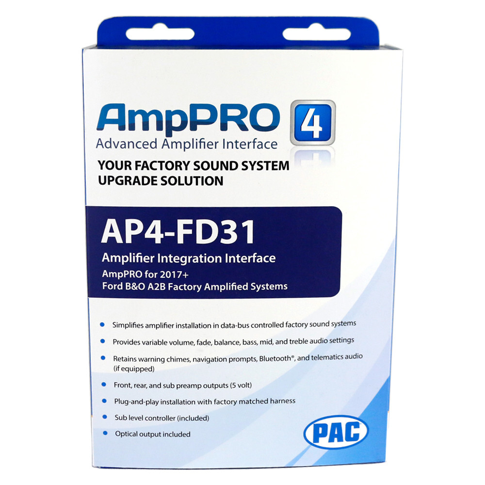 PAC AP4-FD31 Amplifier Integration Interface 2018+ Ford B&O A2B Factory Systems