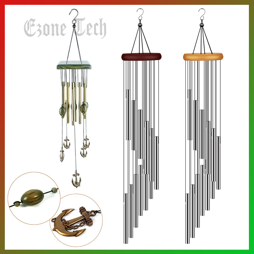 Wind Chimes Large Outdoor Deep Tone Chapel Bells 12 Tubes Gift Decor for Balcony