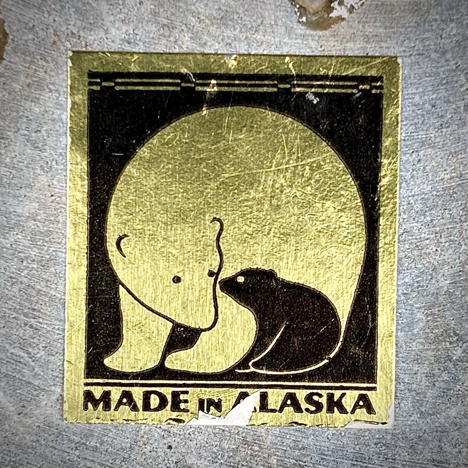 Alaska Native Handcrafted Stone Spirit In Eye Mask Soapstone Hangable Carving 3”