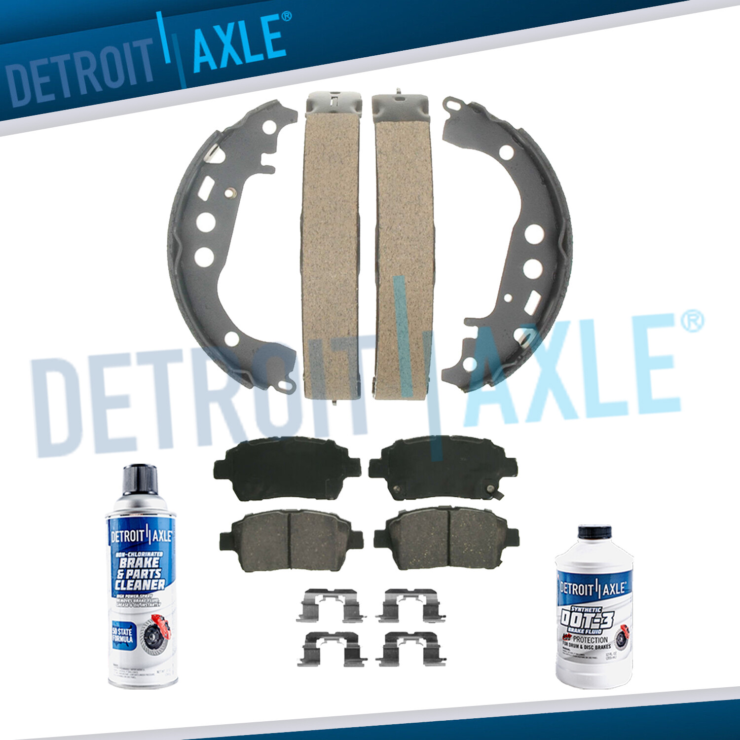 Front Brake Pads and Rear Shoes for Toyota Prius Celica Scion xA xB