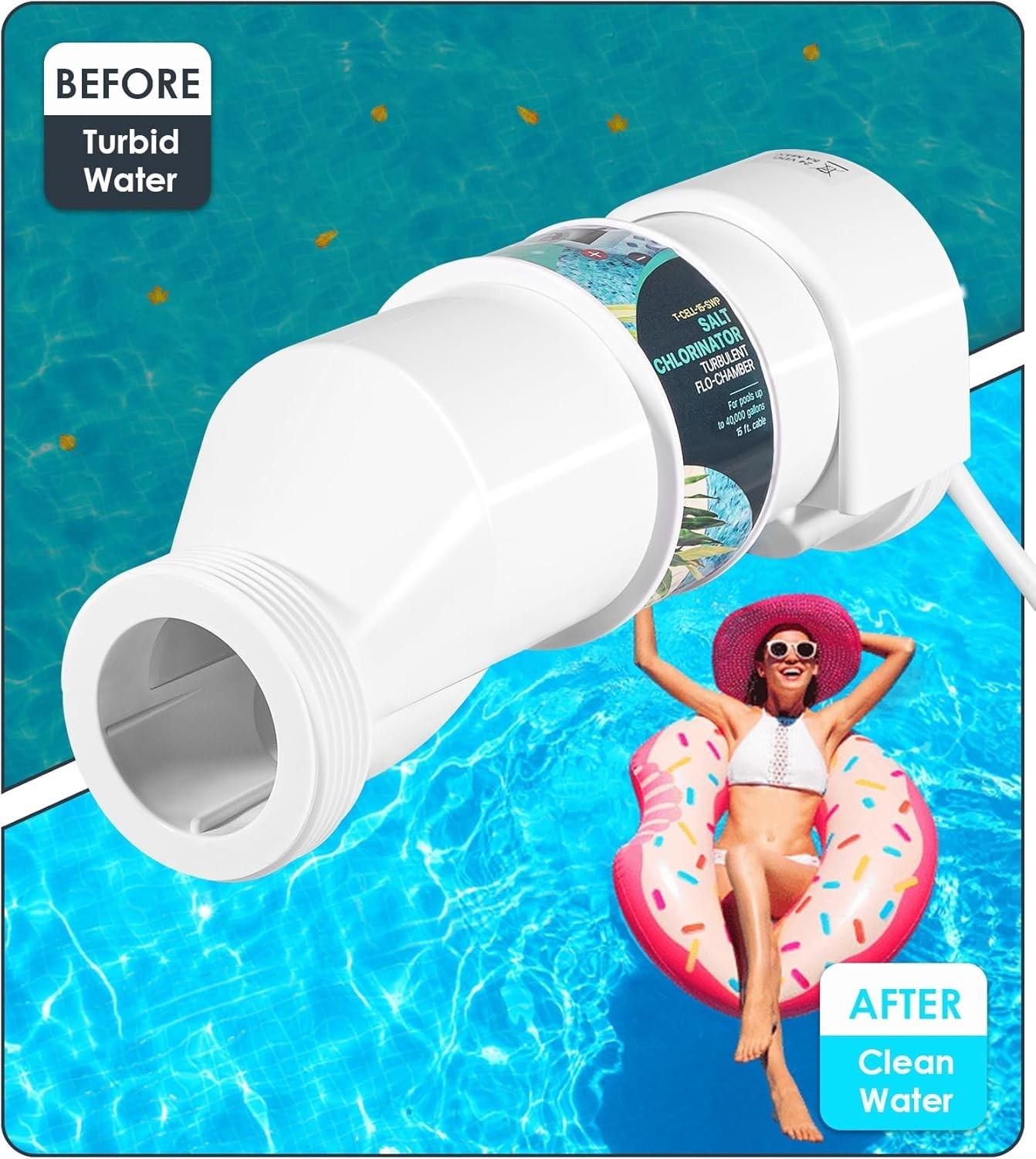 T-CELL-15-SWP Salt ChIorination Cell Replacement for Hayward TurboCell T-15