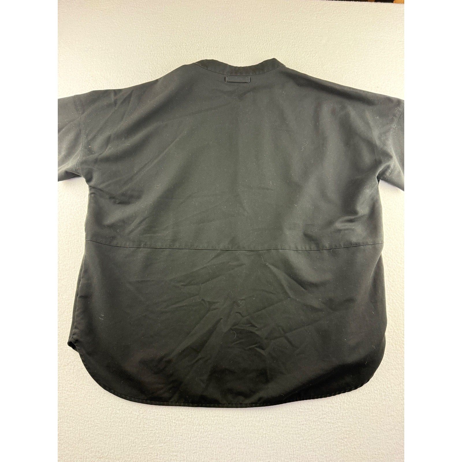 FIGS Technical Collection Black Henley Scrub Top W20SW1017 Womens XXL