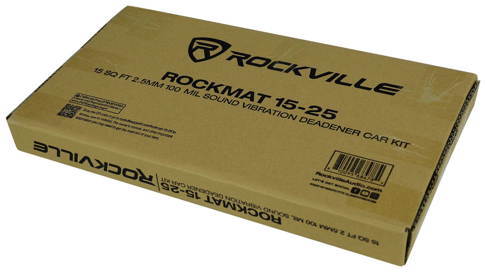 Rockville RockMat 15-25 15 Sq Ft 2.5MM 100 MIL Sound Vibration Deadener Car Kit
