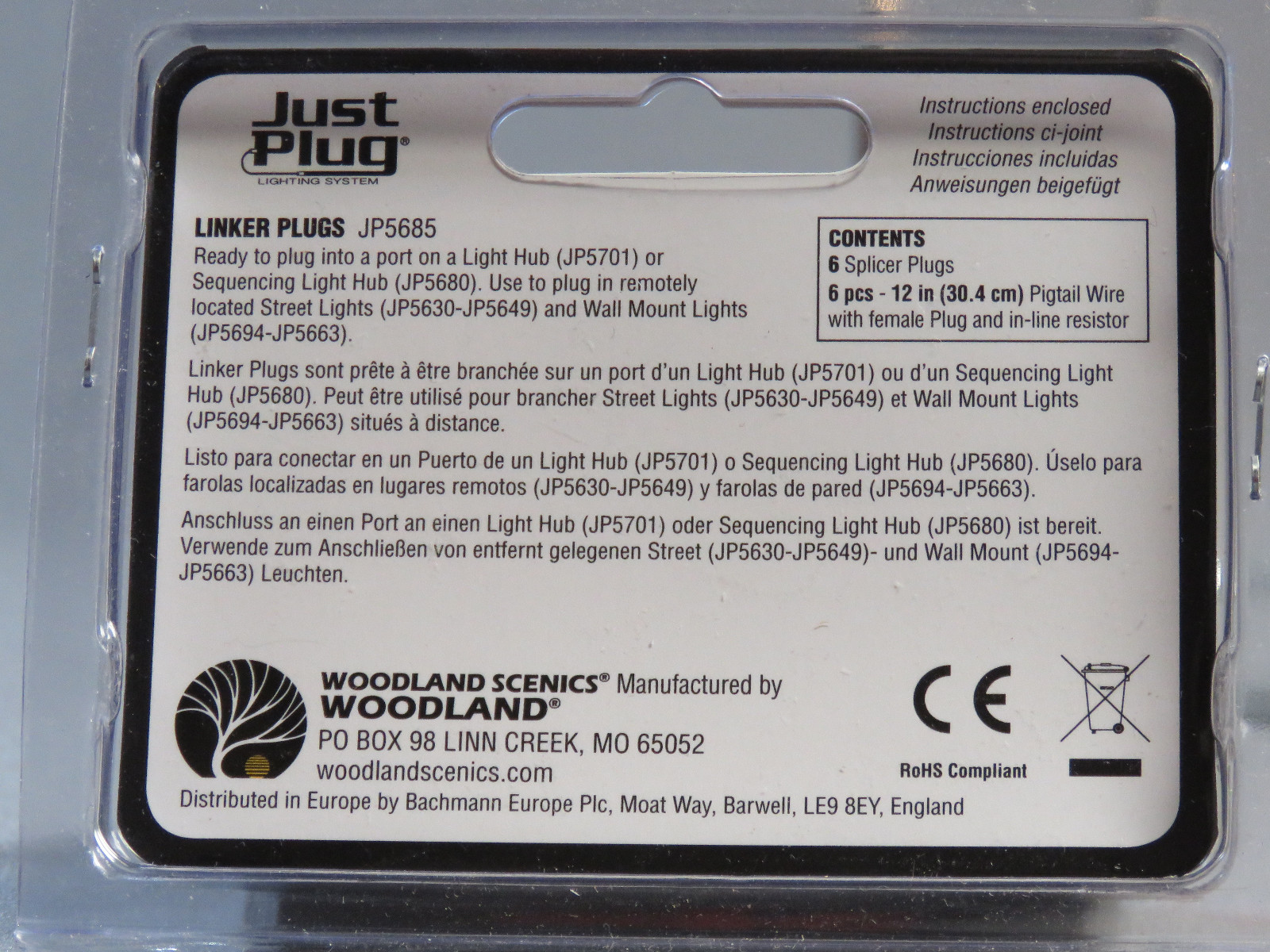 WOODLAND SCENICS LINKER PLUGS FOR JUST PLUG LIGHTING SYSTEM light wire WDS5685