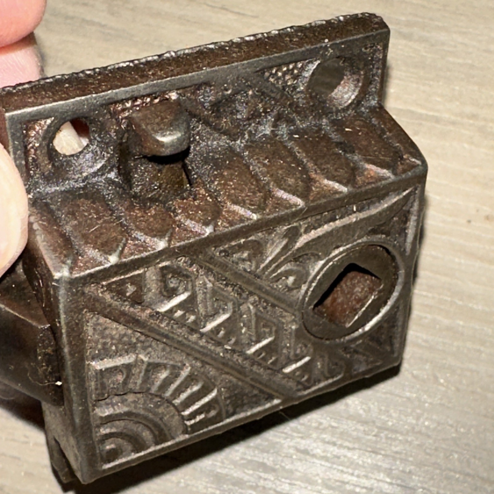 Antique Cast iron Eastlake Victorian Screen Door Latch Beautiful!!