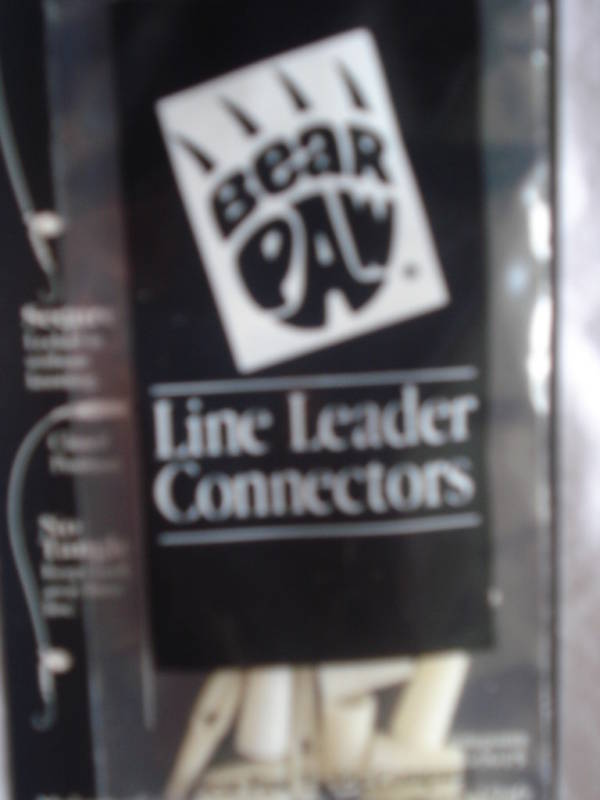 Bear Paw Line Leader Connectors #1 (1-50 lb test) THREE Packs, No Knots #MP-1