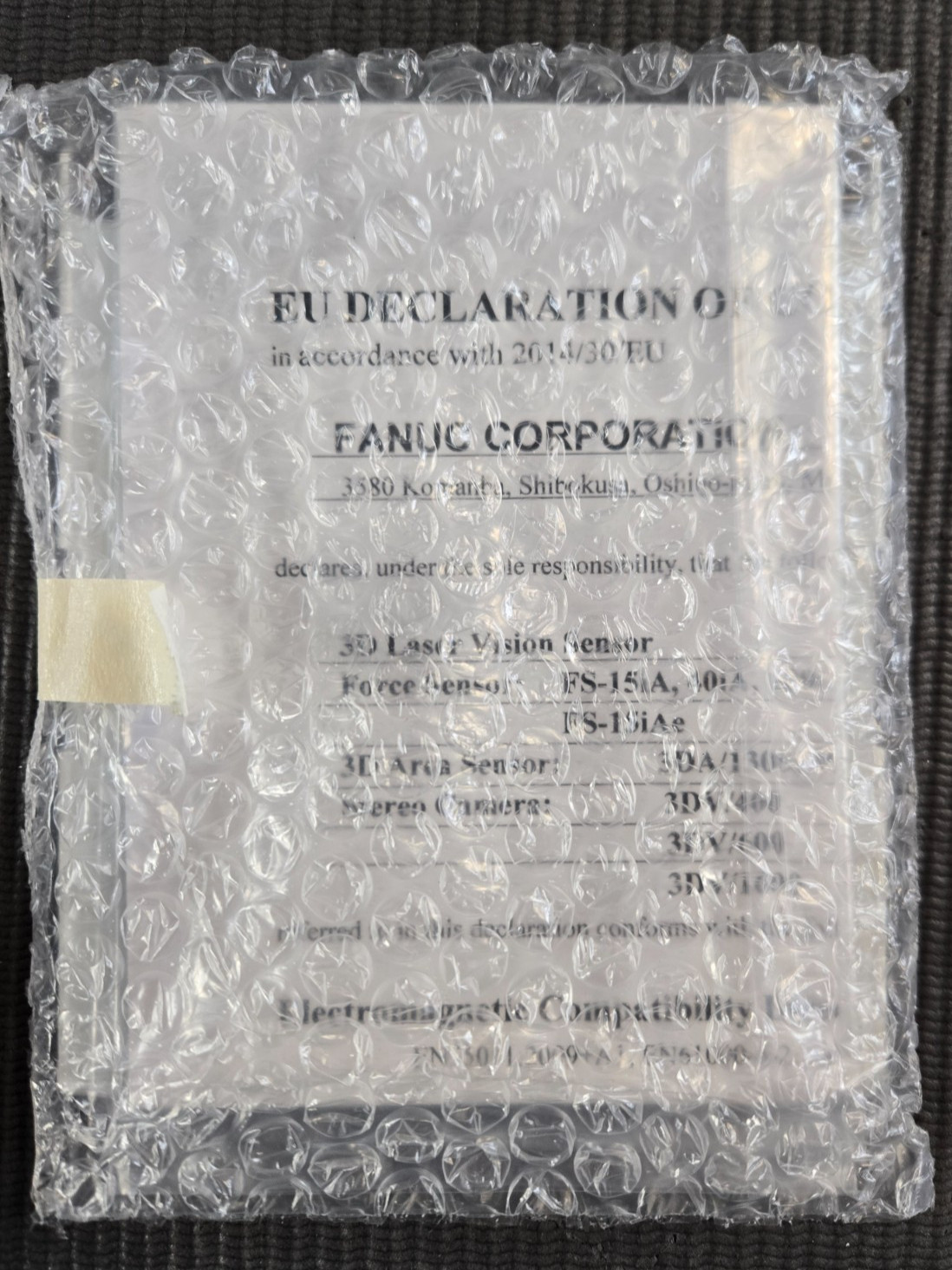 FANUC FORCE SENSOR FS-40iA WITH CALIBRATION DOCUMENT (A05B-1407-B103)